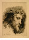 Christ's Head  with a Crown of Thorns, etching, 1881