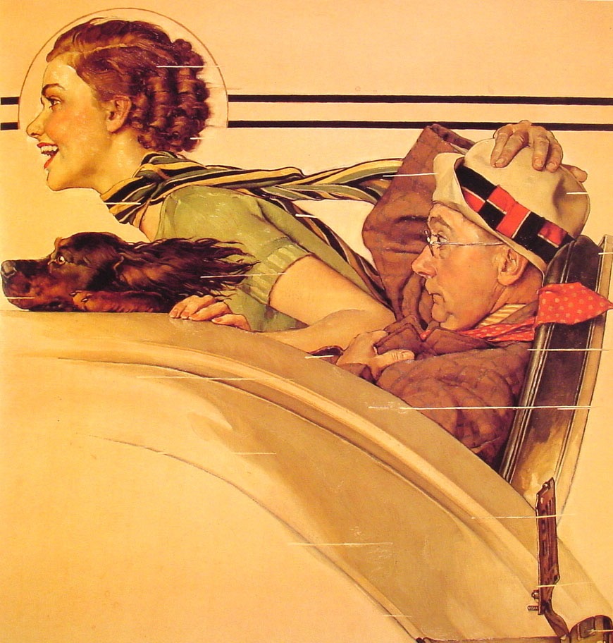 couple in rumble seat-large