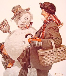 grandfather and snowman-large