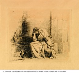 The Grieving Peter, etching, 1882