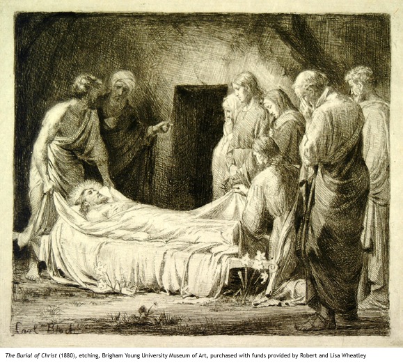 The Burial of Christ, etching, 1880